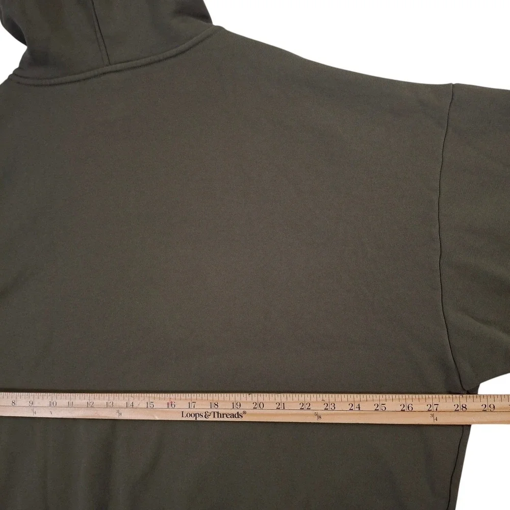 Alo Yoga Accolade Hoodie Adult XL Olive Green Oversized Fleece Sweatshirt